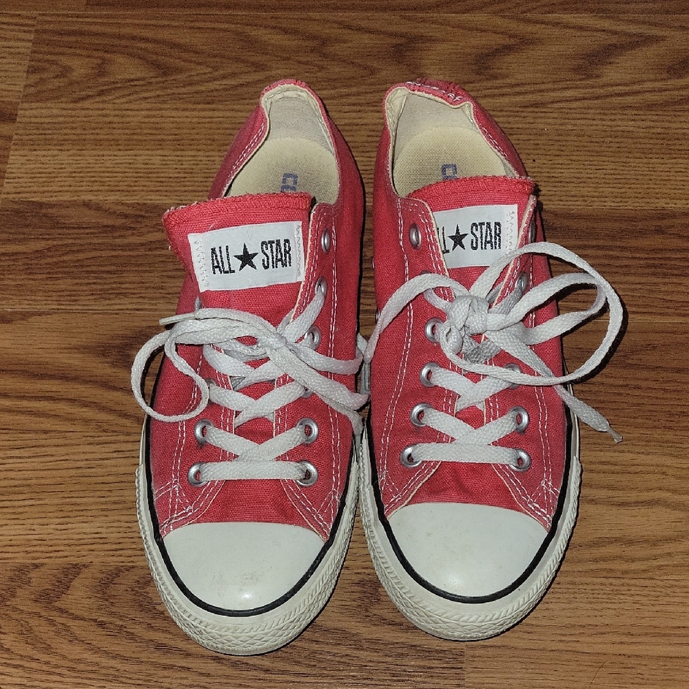 Red Converse Sneakers - Picture 1 of 8